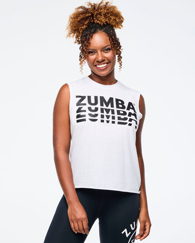 Zumba Basic Crew Neck Muscle Tank - White