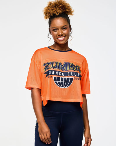 Victory Mesh Boxy Crop Top